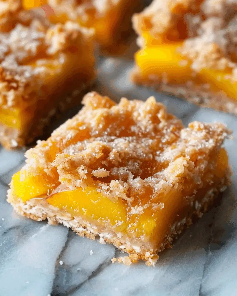 Heavenly Summer Peach Bars