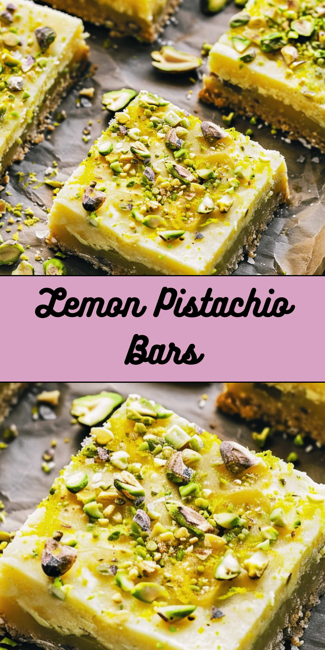 Lemon Pistachio Bars - Cooking With Blog