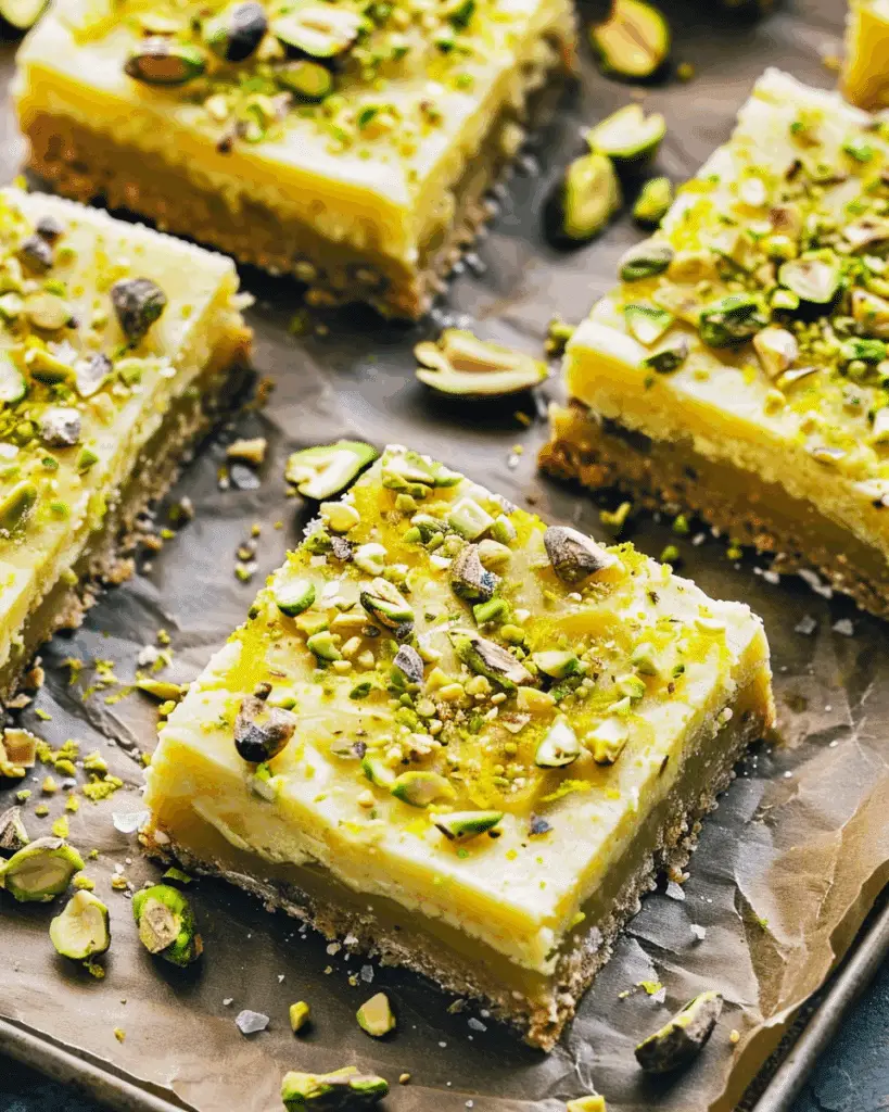 Lemon Pistachio Bars