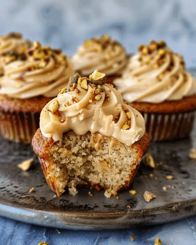 Maple Caramel Pistachio Cupcakes