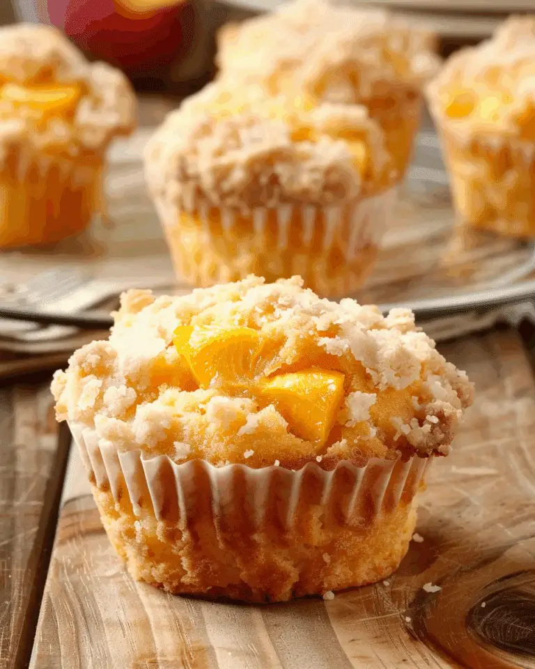 Peach Cobbler Muffins