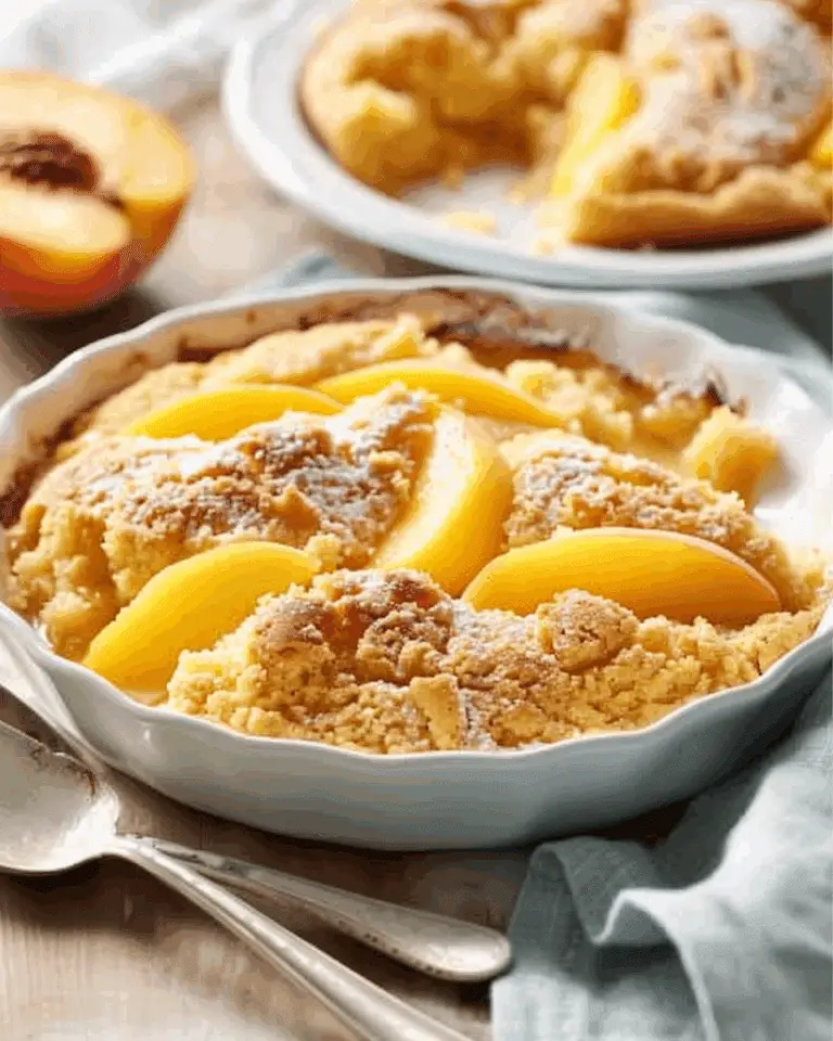 Peach Dump Cake Delight