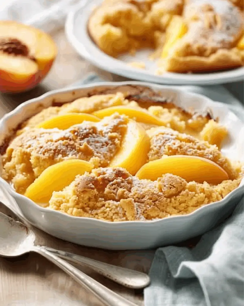 Peach Dump Cake Delight