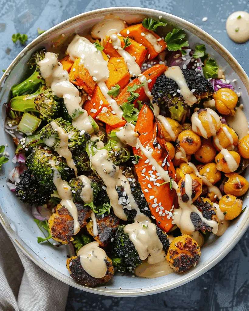 Roasted Veggie Chickpea Bowls