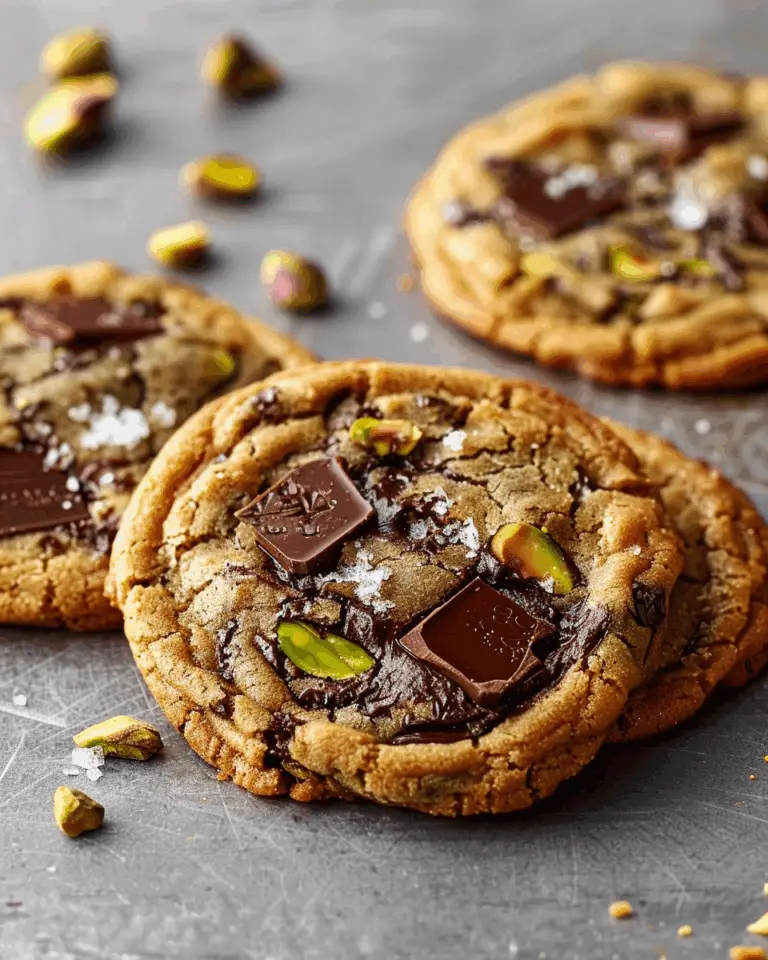 Salted Pistachio & Dark Chocolate Chunk Cookies