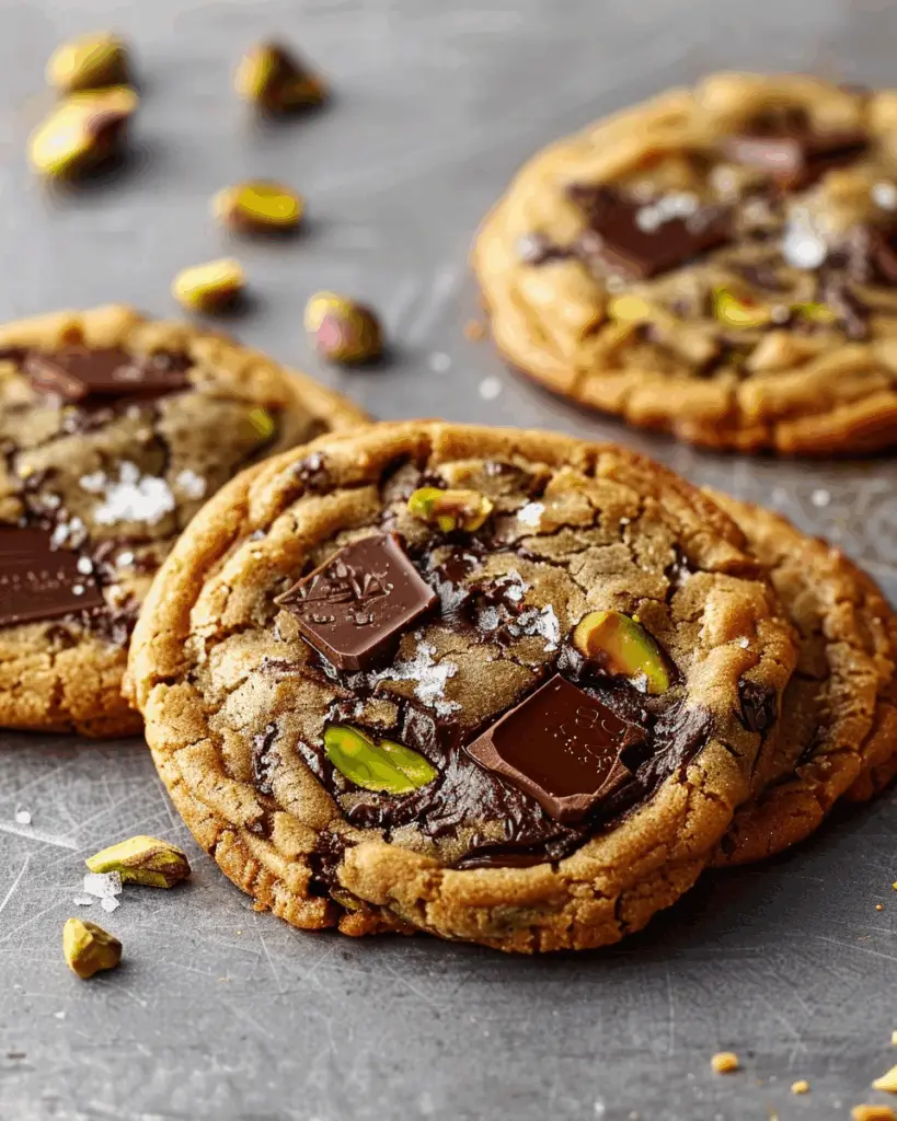 Salted Pistachio & Dark Chocolate Chunk Cookies