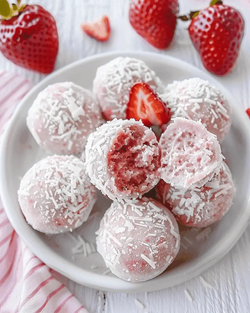 Strawberry Cheesecake Protein Balls