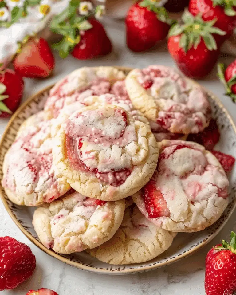 Strawberry Cheesecake Stuffed Cookies