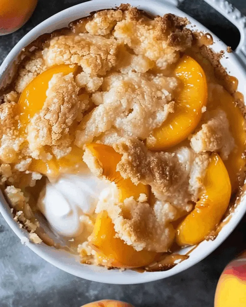 Super Easy Peach Cobbler