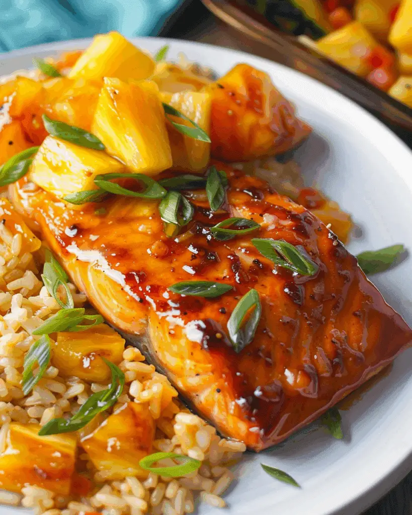 Sweet and Spicy Pineapple Salmon