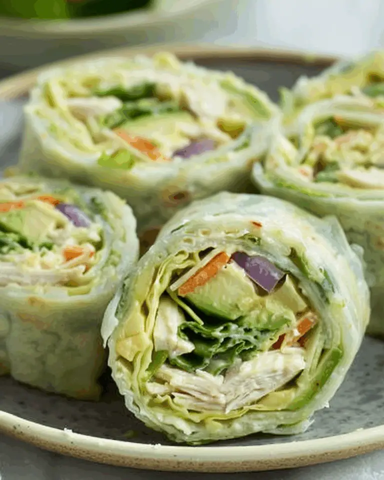Chicken Avocado Salad Roll Ups