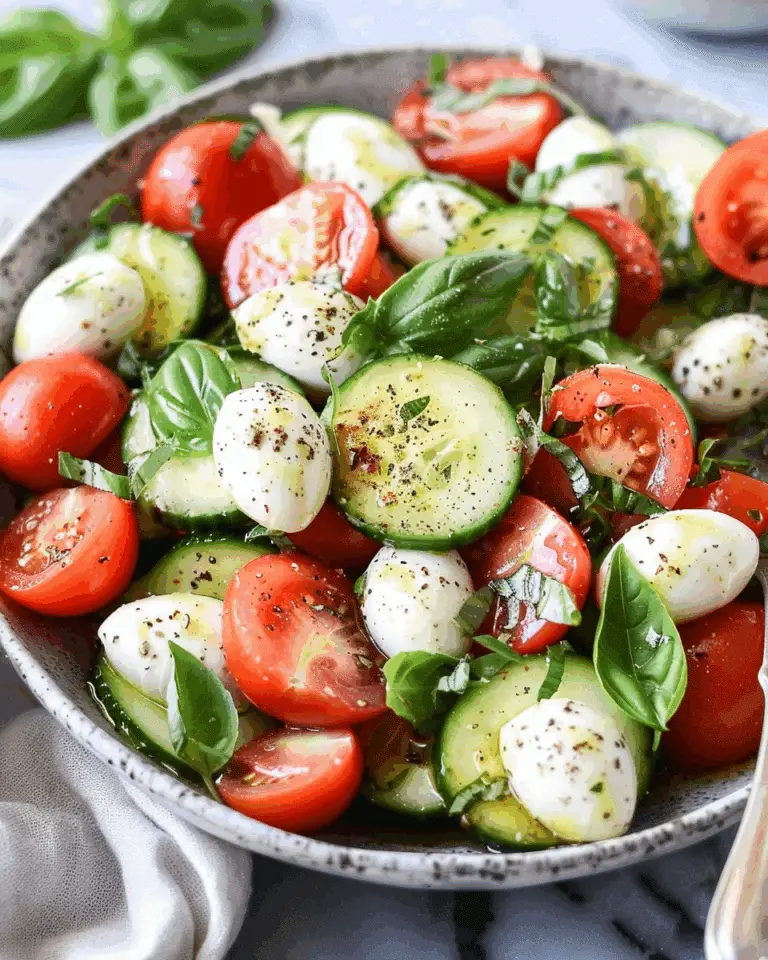 Fresh Cucumber Caprese Salad
