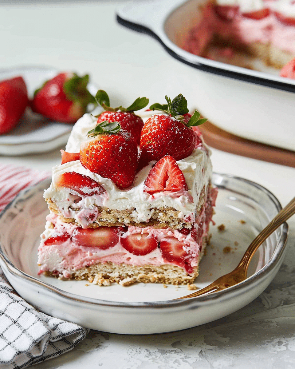 Irresistible Strawberry Cream Cheese Icebox Cake