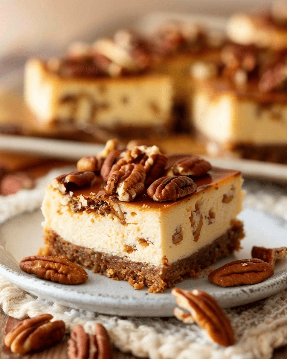 Pecan Cheesecake Squares