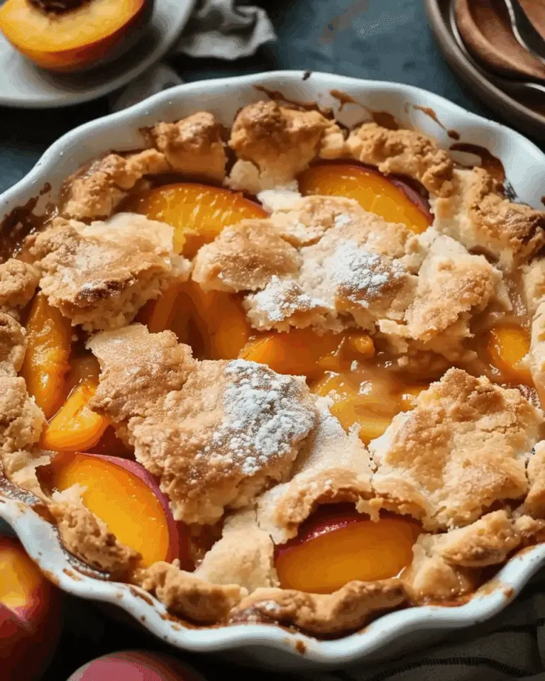Triple Crust Peach Cobbler