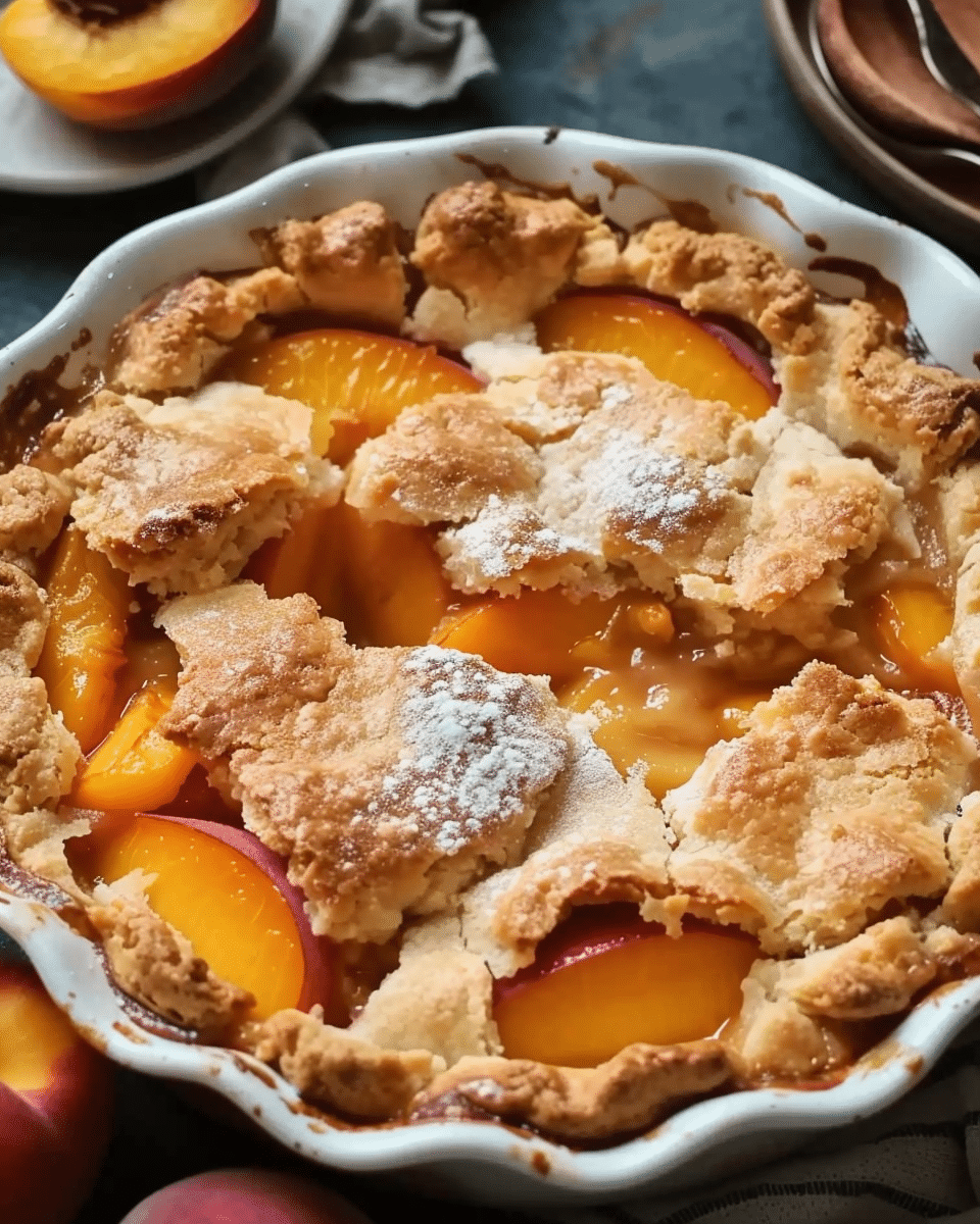 Triple Crust Peach Cobbler - Cooking With Blog