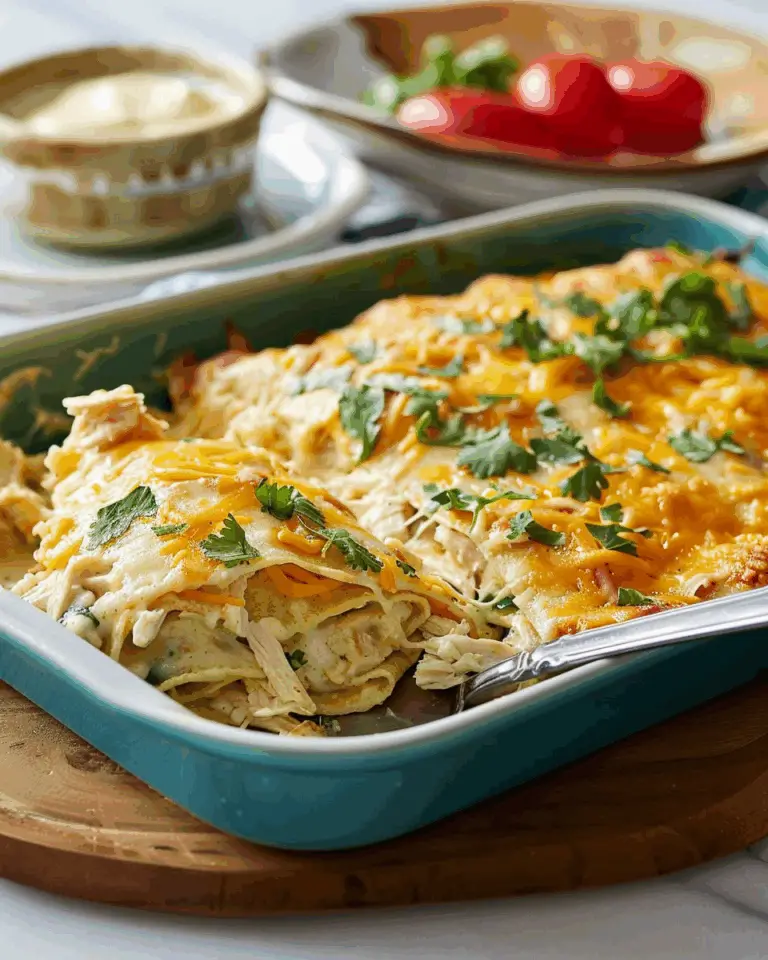 White Chicken Enchilada Casserole
