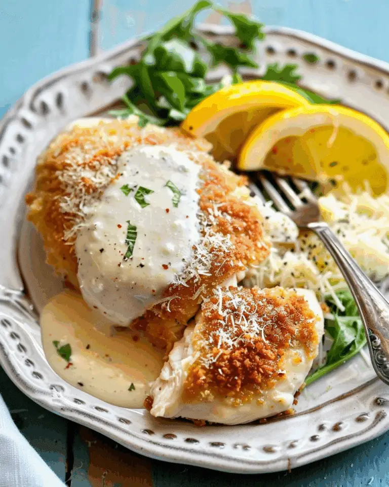 Chicken Pillows with Creamy Parmesan Sauce