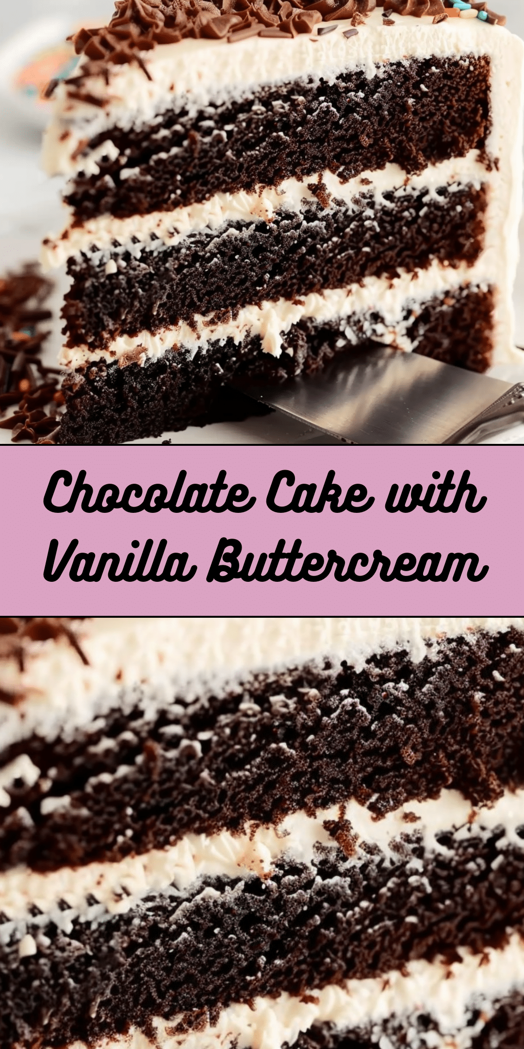 Chocolate Cake with Vanilla Buttercream - Cooking With Blog