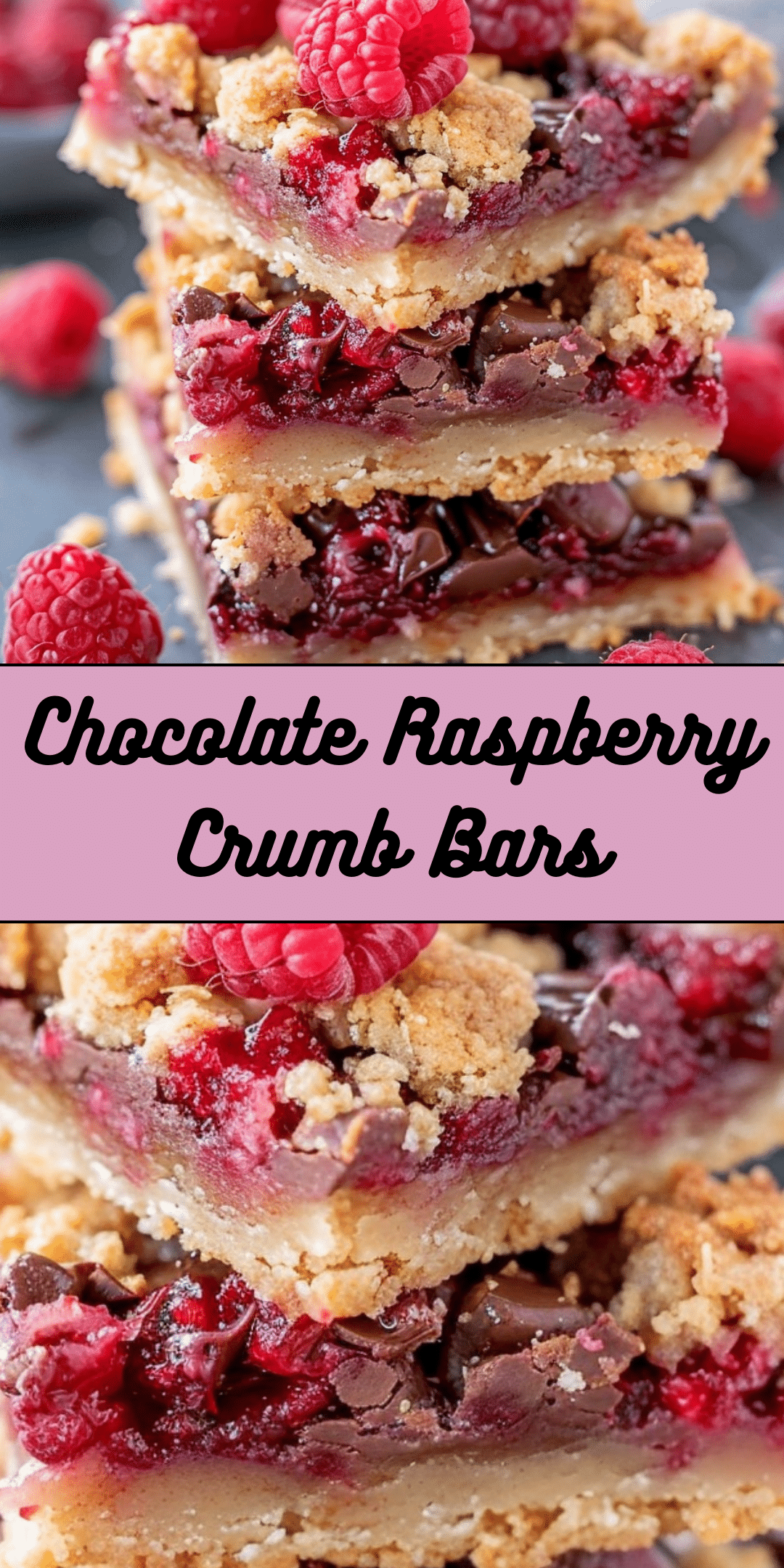 Chocolate Raspberry Crumb Bars - Cooking With Blog