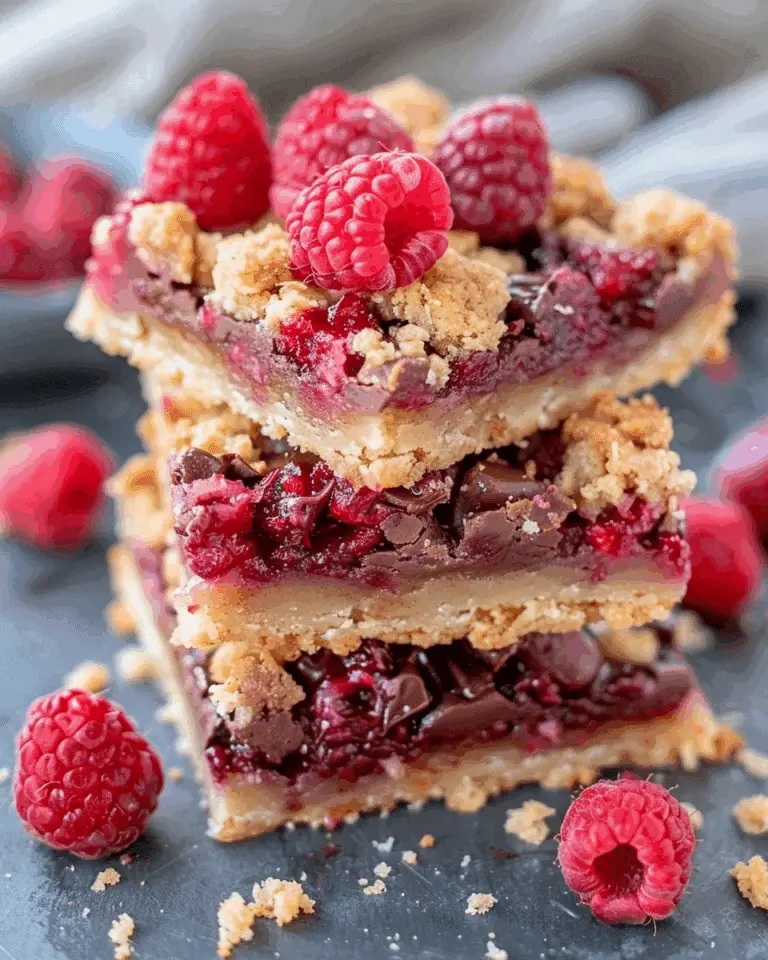 Chocolate Raspberry Crumb Bars