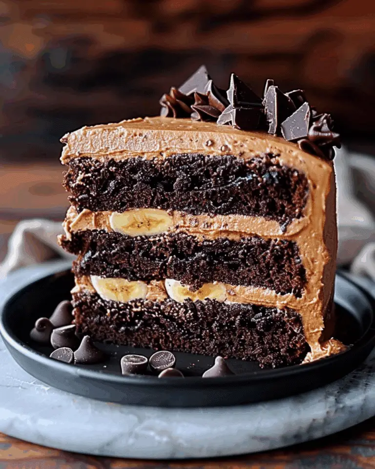 Double Chocolate Banana Layer Cake