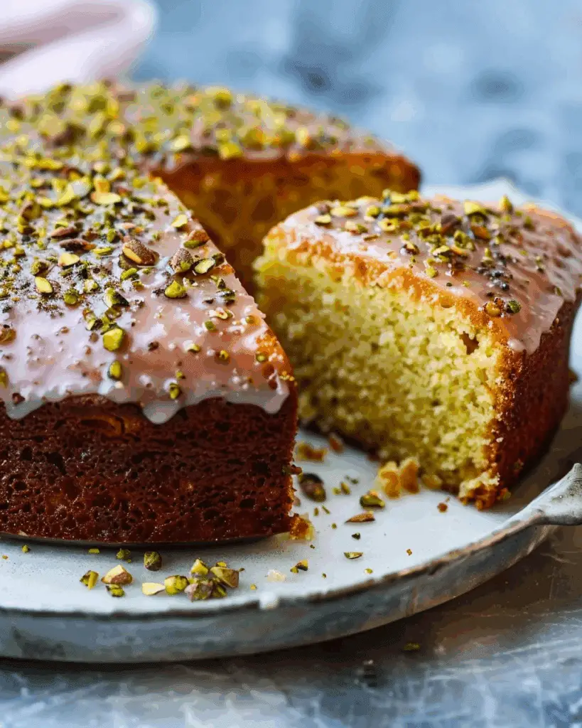 Grapefruit Pistachio Olive Oil Cake