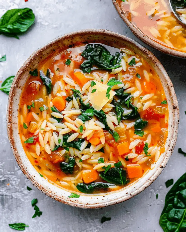 Italian Orzo Spinach Soup