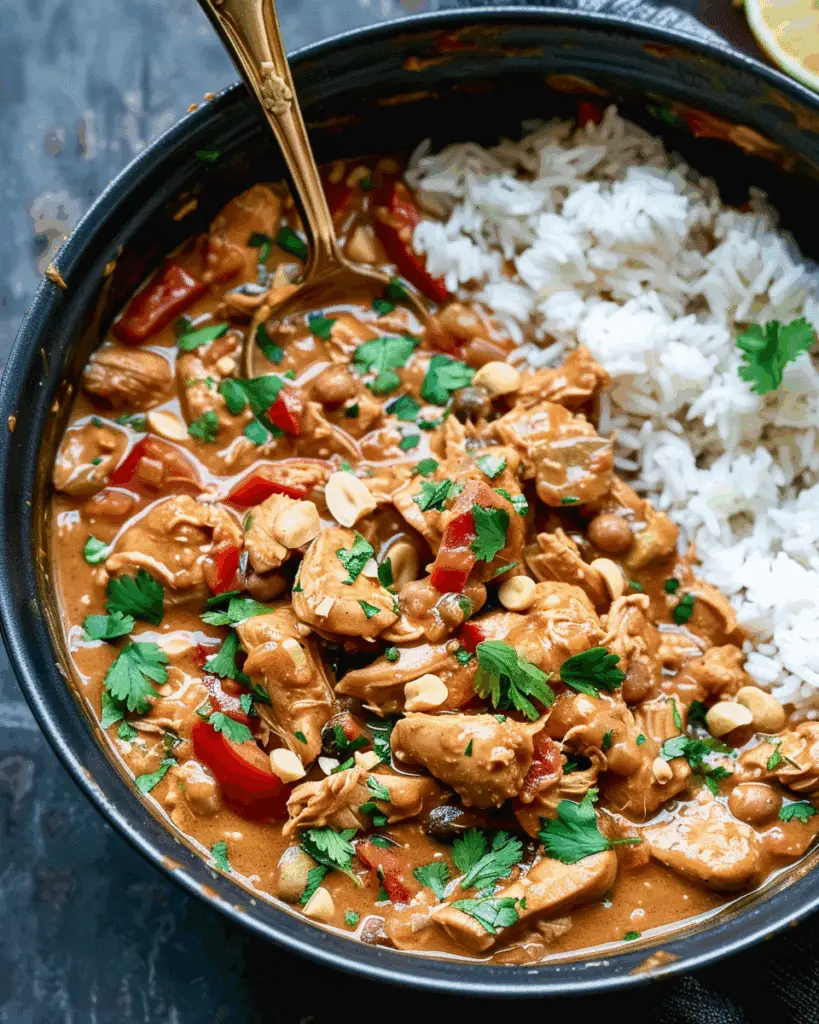 Slow Cooker Peanut Chicken