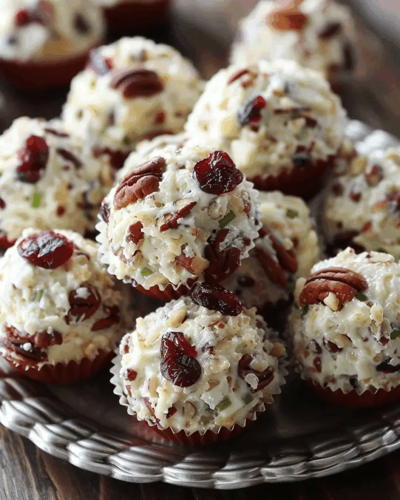 Sweet & Nutty Cranberry Pecan Cheese Bites
