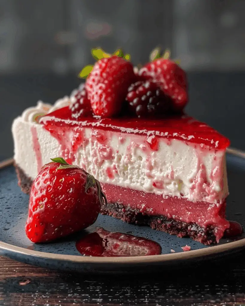 Velvet Strawberry Cheesecake