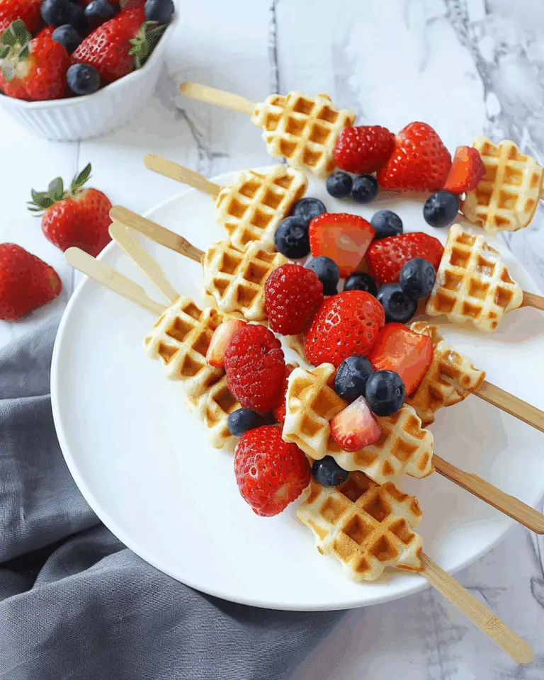 5‑Minute Waffle & Fruit Skewers