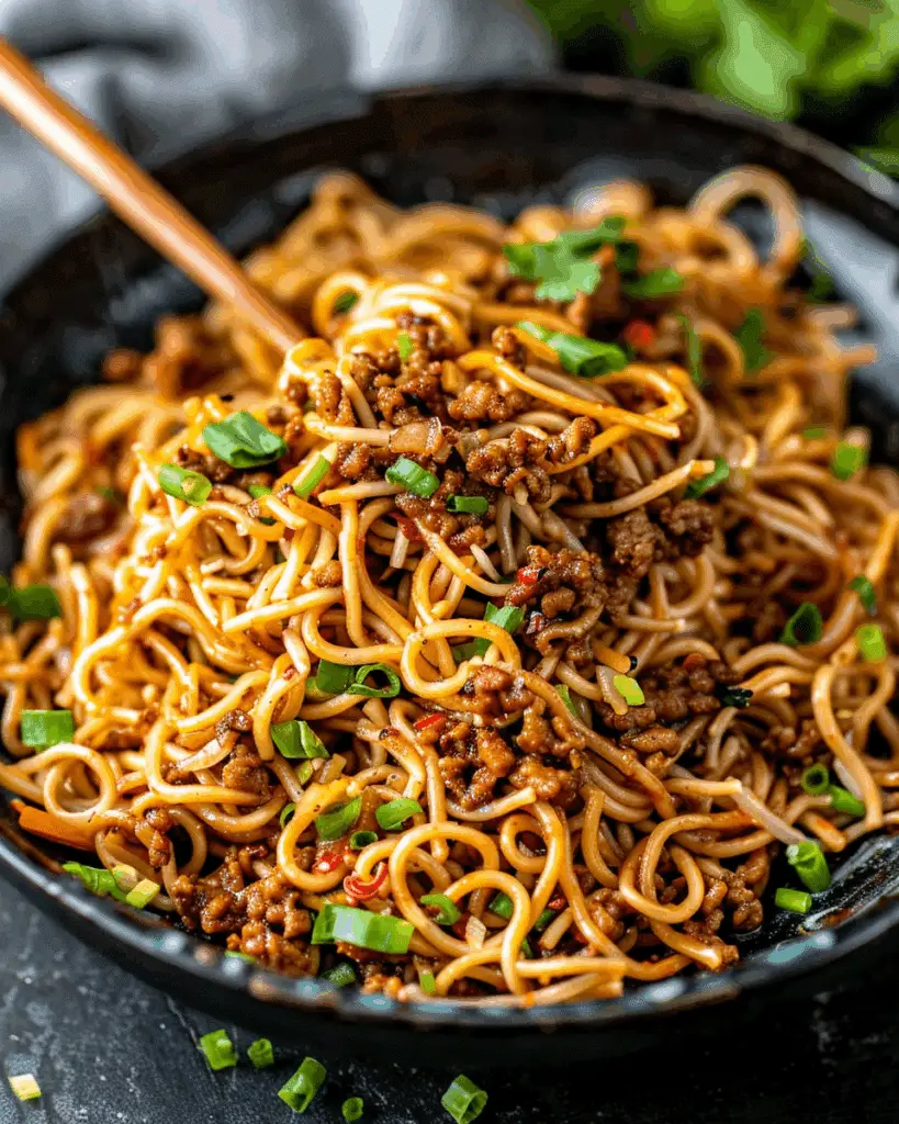Asian Ground Beef Noodles