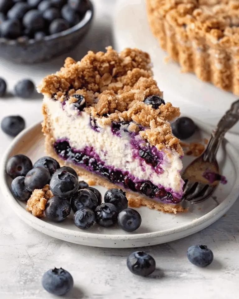 Blueberry Crumble Cheesecake