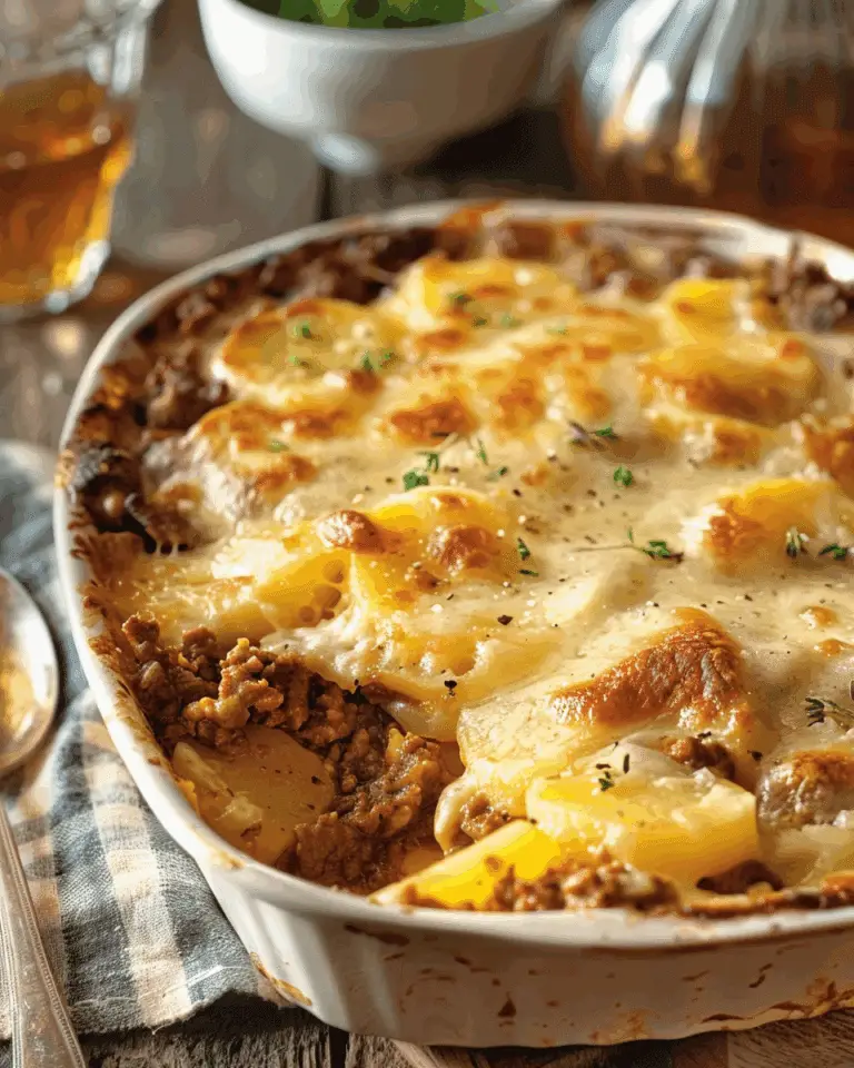 Cheesy Beef‑and‑Potato Casserole