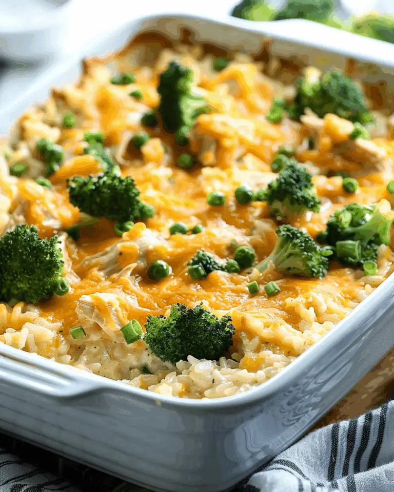 Cheesy Chicken Broccoli Rice Casserole