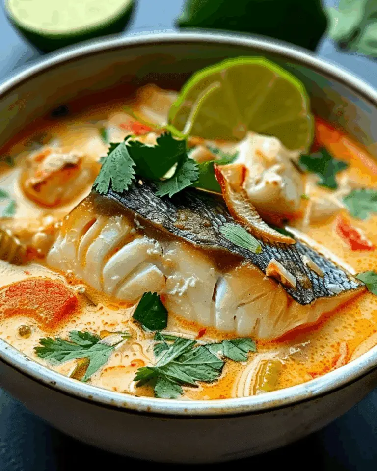 Creamy Coconut Lime Fish Soup with Fragrant Spices