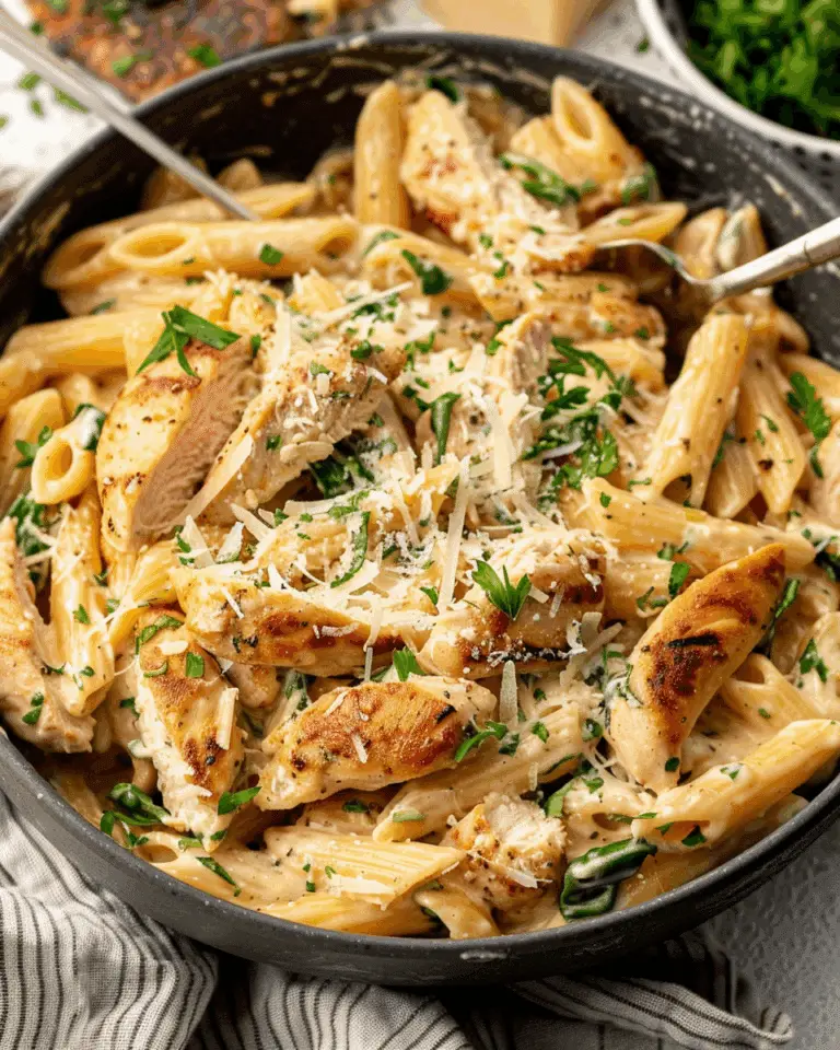 Creamy Garlic Parmesan Chicken Pasta (30-Minute Recipe!)