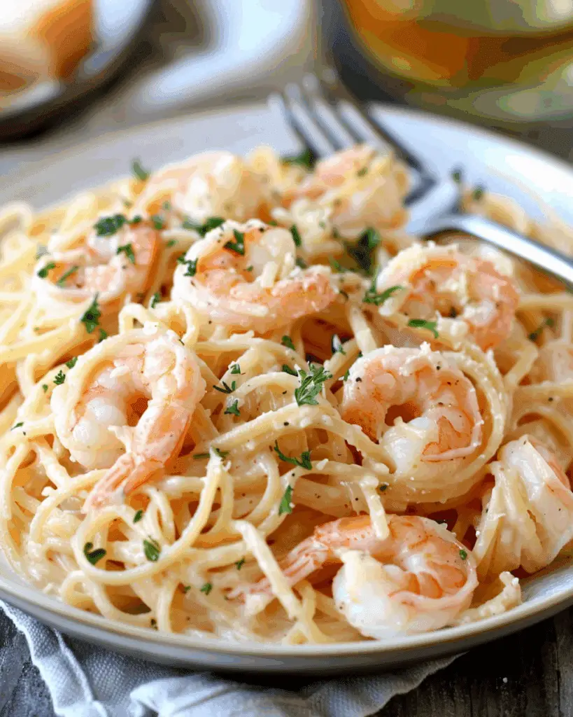 Creamy Garlic Shrimp Pasta