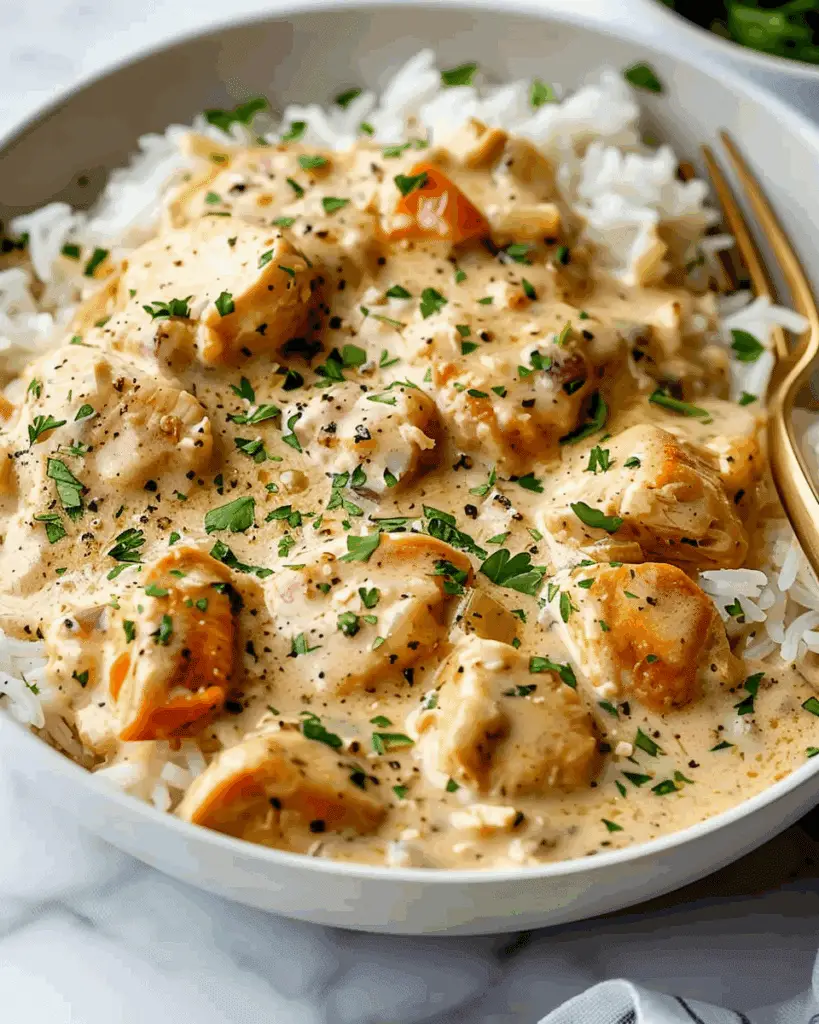 Creamy Smothered Chicken and Rice