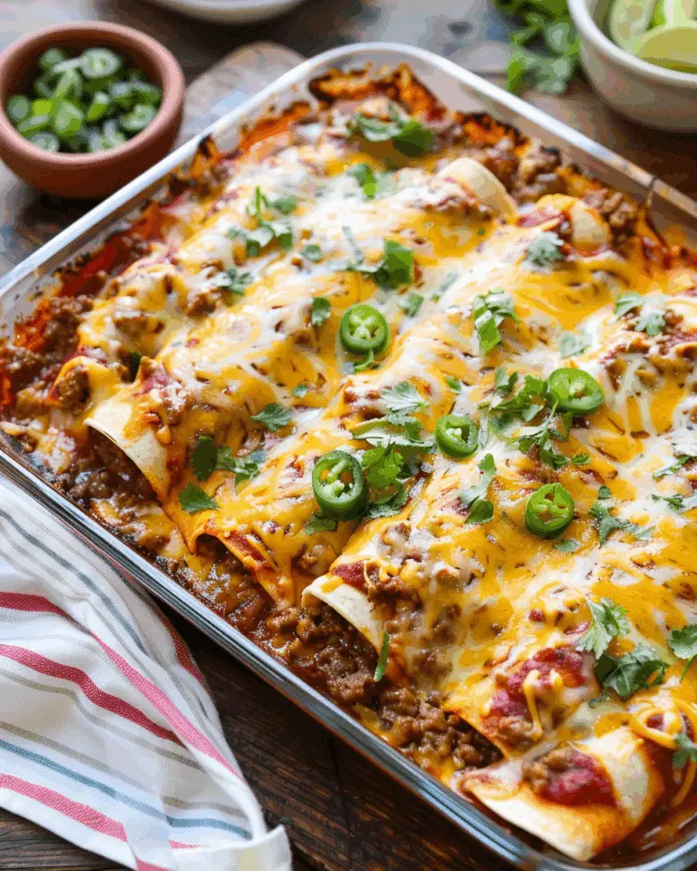 Easy Ground Beef Enchiladas