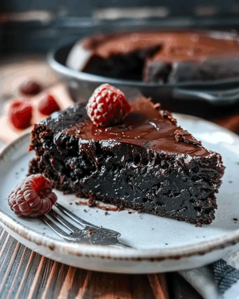Flourless Dark Chocolate Espresso Greek Yogurt Cake