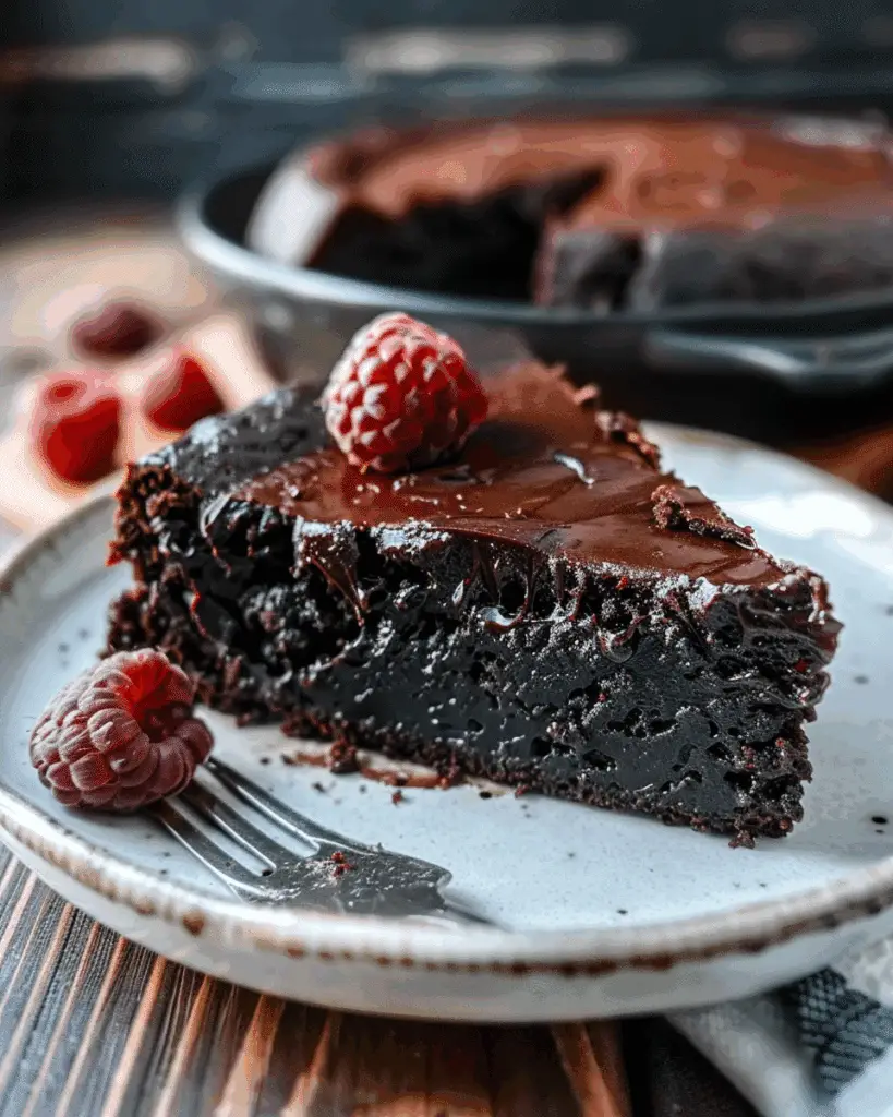 Flourless Dark Chocolate Espresso Greek Yogurt Cake
