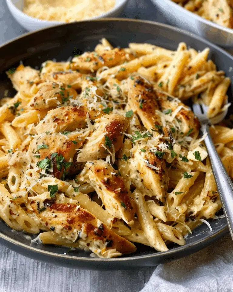 Healthy Garlic Parmesan Chicken Pasta