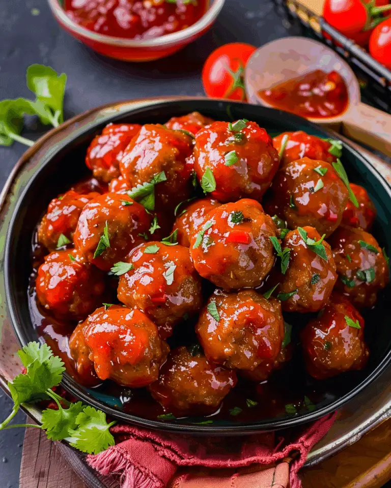 Hot Pepper Jelly Meatballs