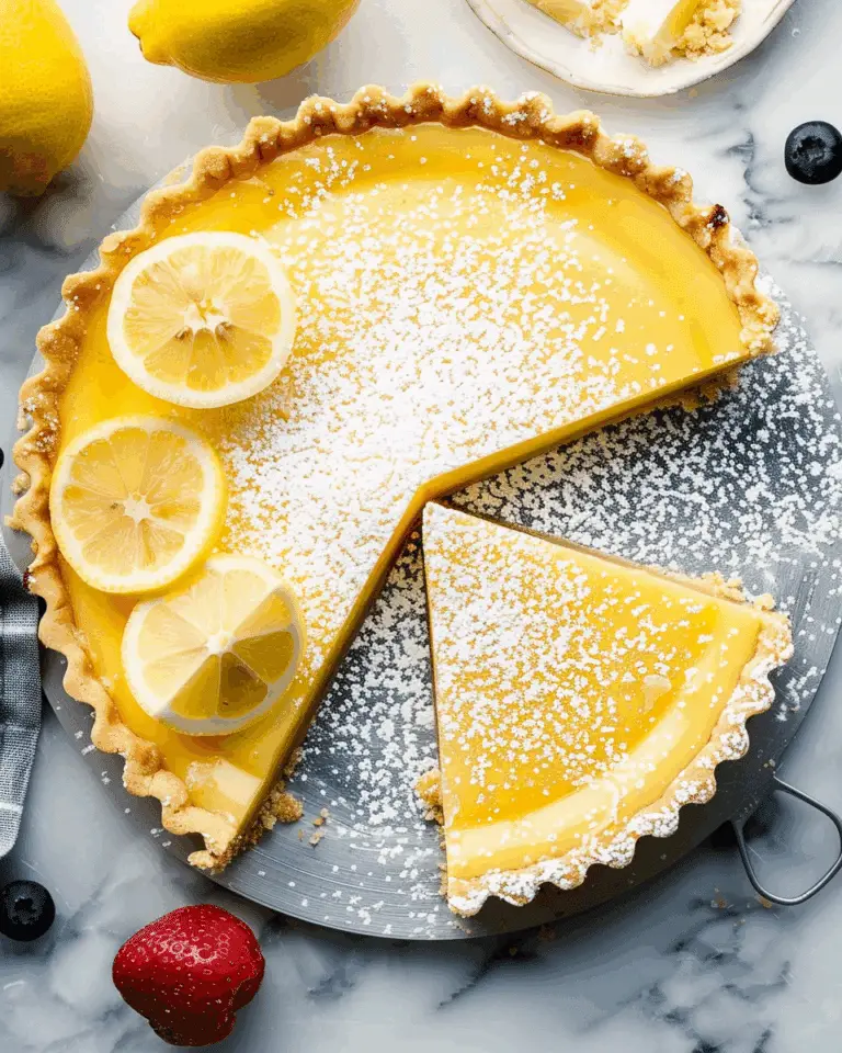 Lemon Tart with Buttery Shortbread Crust