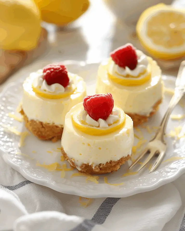 Mini Lemon Cheesecakes