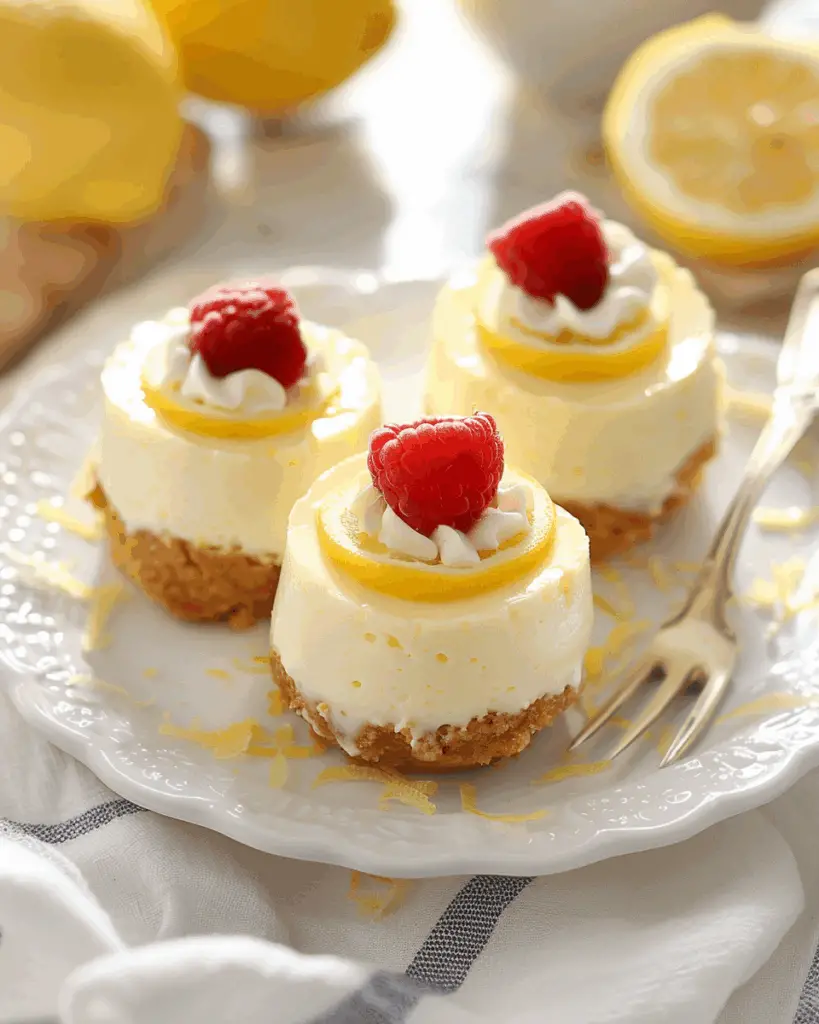 Mini Lemon Cheesecakes