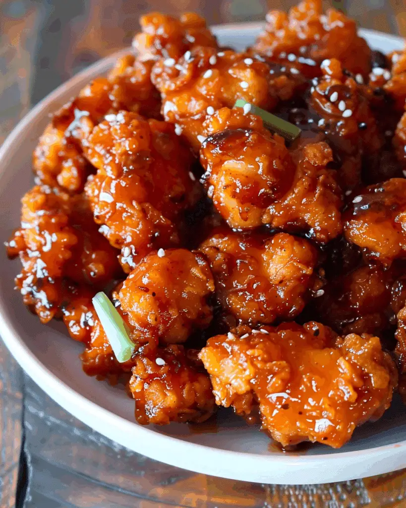 Popcorn Chicken with Sweet & Spicy Glaze