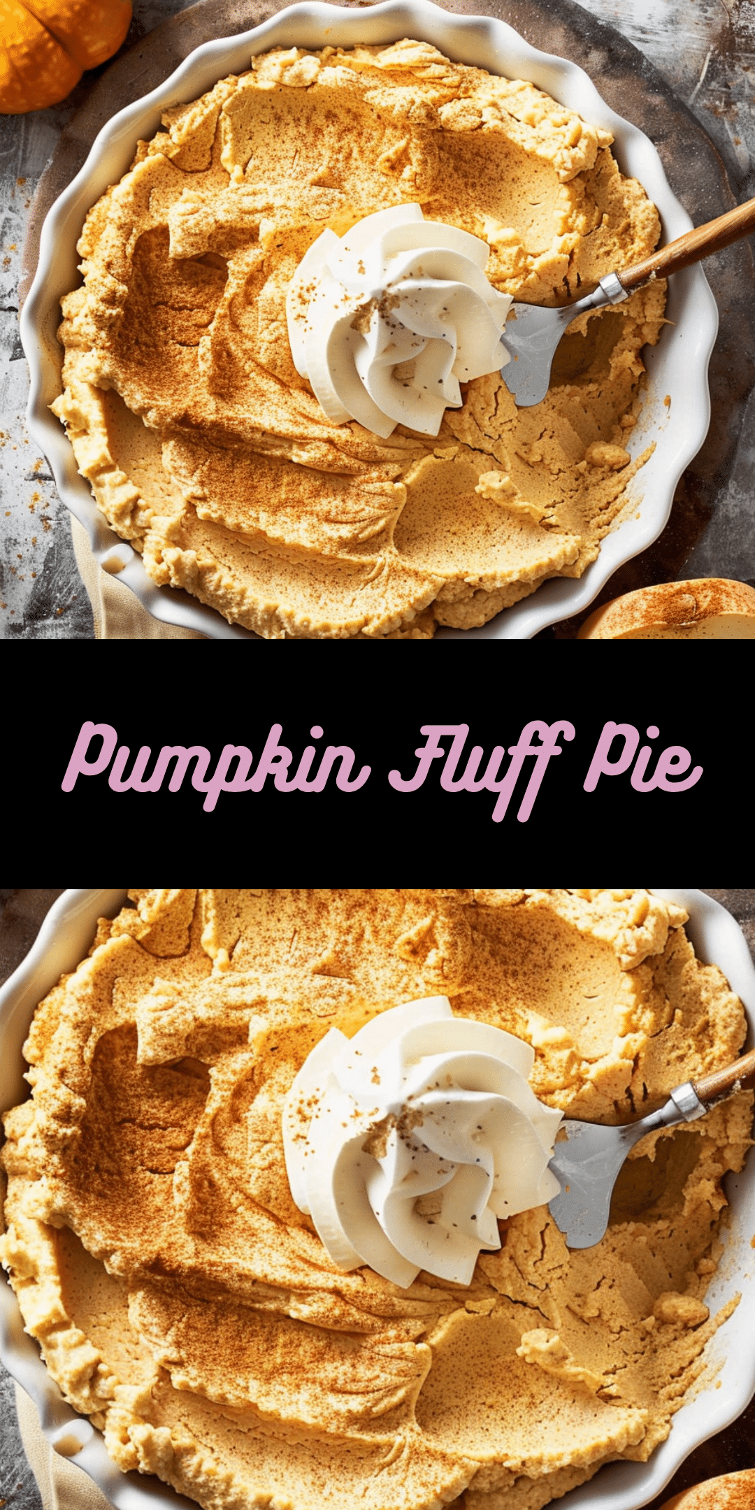 Pumpkin Fluff Pie - Cooking With Blog